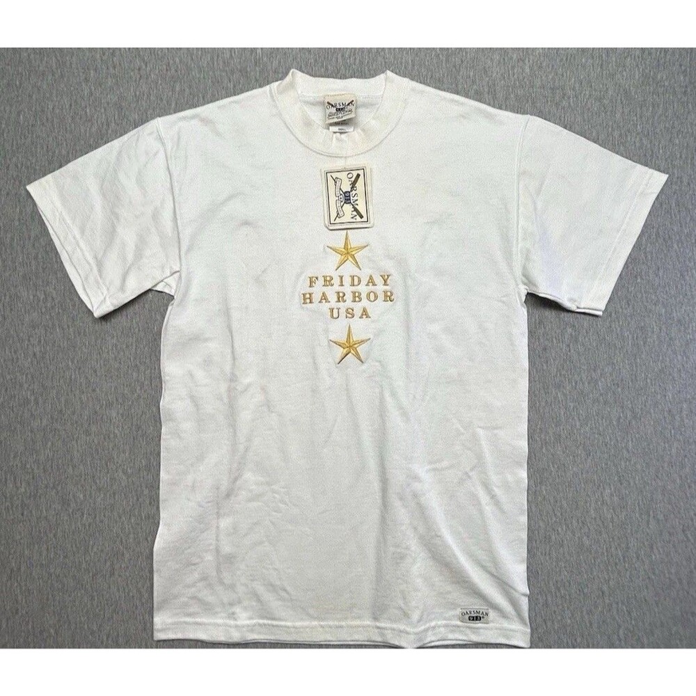 Oarsman T-Shirt Men SIZE SMALL Graphic Print NEW Friday Harbor USA